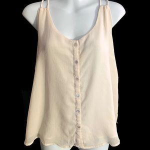 I Joan cram shell Button down Tank top